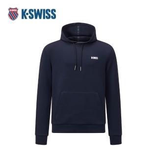【K-SWISS】連帽長袖 M SILKY TECH HD 帽T 男款 深藍色 1012034-014