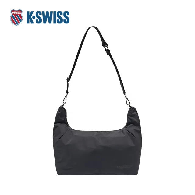 【K-SWISS】斜背包 BAG KC7513USBC51 單肩 男款女款 黑色 BG649-008