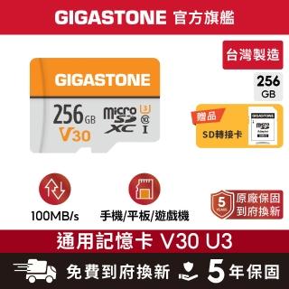 【GIGASTONE 立達】microSDXC UHS-Ⅰ U3 V30 256GB相機攝影記憶卡(支援相機/行車紀錄器/監視器)