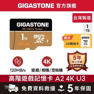 【Gigastone 立達國際】4K高速遊戲 攝影 監視器記憶卡 A2U3 1TB Game Turbo(台灣製/資料救援/microSD)