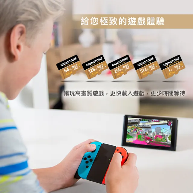 【Gigastone 立達國際】4K高速遊戲 攝影 監視器記憶卡 A2U3 512GB Game Turbo(台灣製/資料救援/microSD)