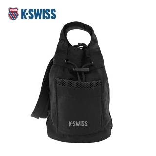 【K-SWISS】運動小包 CROSSBODY BUCKET BAG 水桶包 中性 男款 女款 黑色 BG438-001