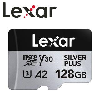 【Lexar 雷克沙】128GB microSDXC UHS-I A2 U3 V30 記憶卡 SILVER PLUS