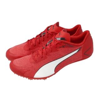 【PUMA】田徑鞋 EvoSpeed Brush 7 男鞋 紅 白 可拆釘 中長距離 釘鞋 312969-02