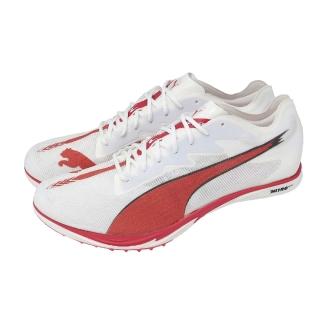 【PUMA】釘鞋 Mid Distance Nitro Elite 3F 男鞋 白 紅 碳板 312973-01