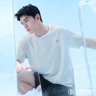 【ONE BOY】冰感A級冰科技吸溼排汗透氣條紋冰鋒T恤(N252503)