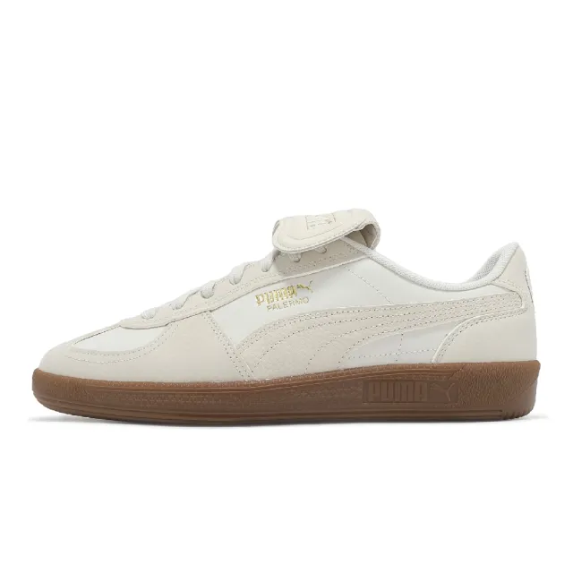 【PUMA】休閒鞋 Palermo Premium 男鞋 女鞋 米白 粉 麂皮 翻鞋舌 焦糖底 德訓鞋 同款(401744-01)