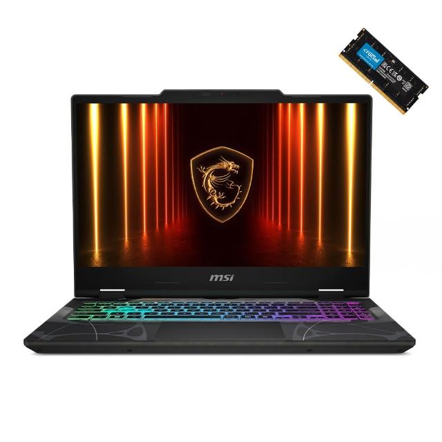 升級32G★【MSI 微星】15.6吋 Core 7-240H RTX5050電競筆電(Cyborg 15/16G/512G SSD/W11/B2RWEKG-028TW)