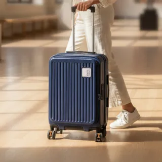 【American Explorer 美國探險家】20吋 前開式 避震輪 防爆/防盜拉鍊 上掀式 行李箱 CF8 登機箱 旅行箱