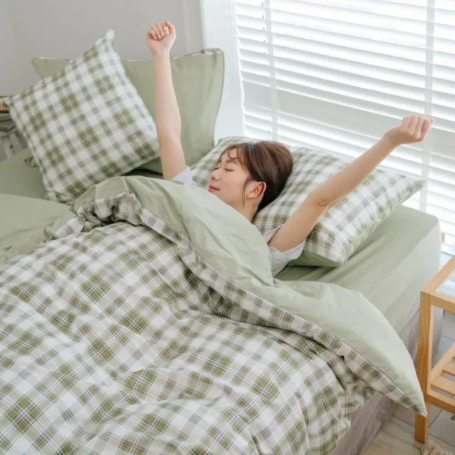 【翔仔居家】100%精梳純棉 兩用舖棉被套床包4件組-多款任選(加大/雙人加大床包/純棉床包/純棉被套)