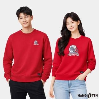 【Hang Ten】男女裝-版畫藝術聯名馬年印花大學T(多款選)