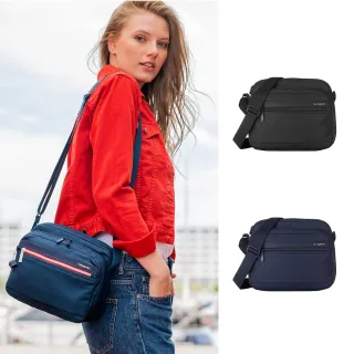 【Hedgren】INNER CITY系列 HIC226 METRO款式 RFID防盜 多格層 側背包(黑色/深藍)