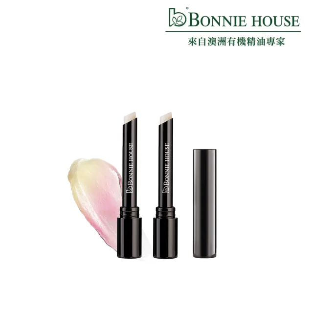 【Bonnie House 植享家】感溫潤色花植精萃唇膏1g(二入組)
