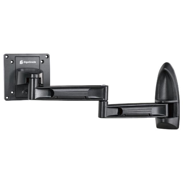 ErgoGrade EGAR210Q EGAR210Q壁掛架採用金壓鑄成型與鋼塑膠材質結合,具備雙臂拉伸設計,可隨意變換視距,讓眼睛不再疲憊。高度藏線設計,美化收線自如,適用於冷氣、視聽、按摩等裝置。VESA安裝孔位最大100x100mm,最小75x75mm,最大承重210KG,產品尺寸為284x231x142mm,黑色系外觀,安裝簡易快速拆卸。
