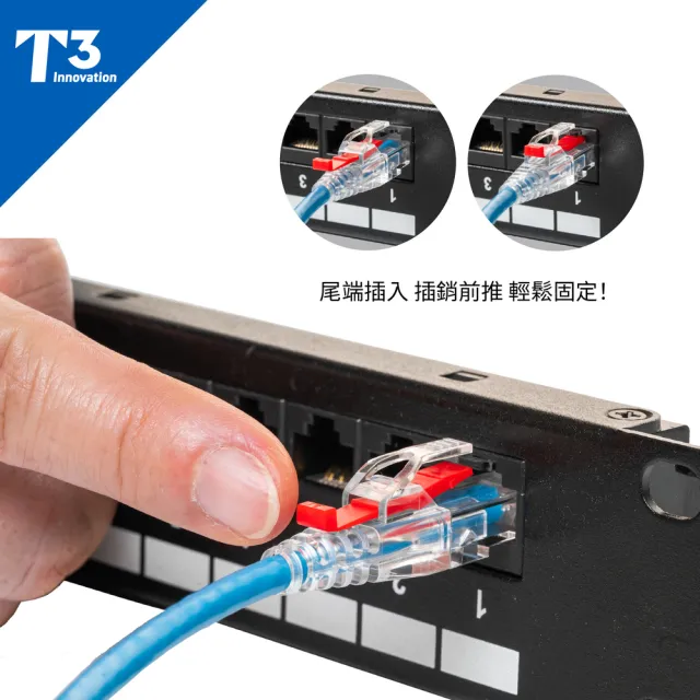 (美國T3) 網路線 15cm 防插拔  28AWG 極細超高速 CAT6 U/UTP(網路線 CAT6 UTP)