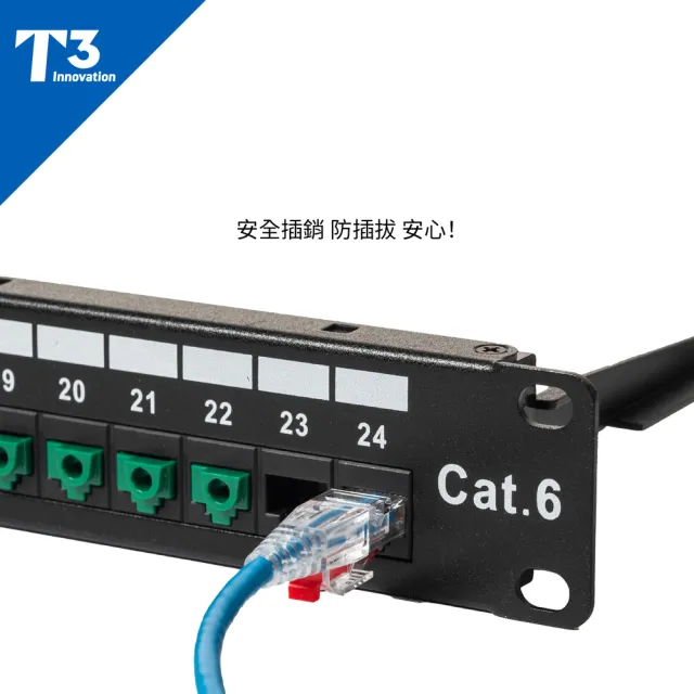 (美國T3) 網路線 3M 防插拔  28AWG 極細超高速 CAT6 U/UTP(網路線 CAT6 UTP)