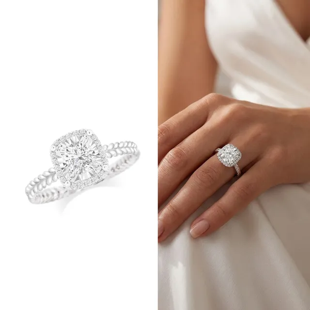 【AURORA 歐羅拉】GIA 50分 D color SI2 天然真鑽石18K金鑽戒 美好盛典