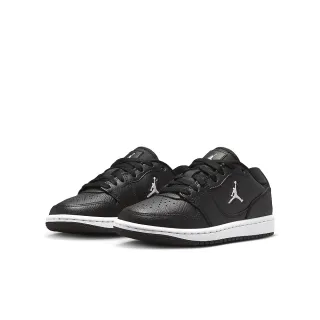 【NIKE 耐吉】JORDAN COURT CONNECT LOW GS 黑色 大童鞋 女款 喬丹 皮革 休閒鞋 IQ6016-001