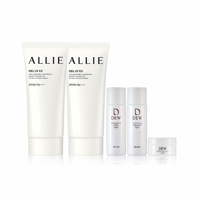 【Kanebo 佳麗寶】ALLIE 持采UV高效防曬水凝乳 90gx2入(加贈金黃酵素粉15顆)