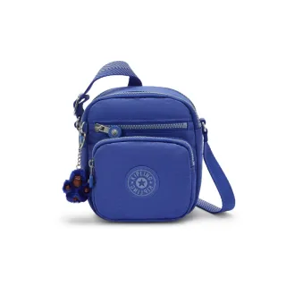 【KIPLING官方旗艦館】寶藍色多袋小巧斜背包-RON