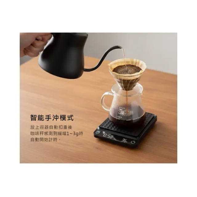 【SAMPO 聲寶】智能雙顯咖啡秤 (精度0.1g/手沖咖啡 自動計時/義式/咖啡豆/茶葉/電池式/小數點 電子秤)