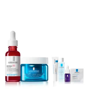 【理膚寶水】全新上市彈潤撫紋雙入組★極效B5彈潤超修復乳霜 50ml+A醇緊緻抗痕精華 30ml_A