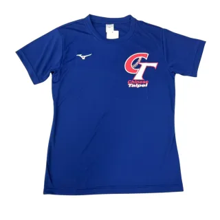 【MIZUNO 美津濃】CT圓領棒球短袖T恤中華藍12TCDL0316