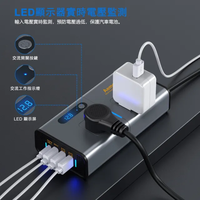 Felsted 菲仕德 車載逆變器 12V轉110V 電源轉換器 200W 充電家用電器 變壓器轉接頭