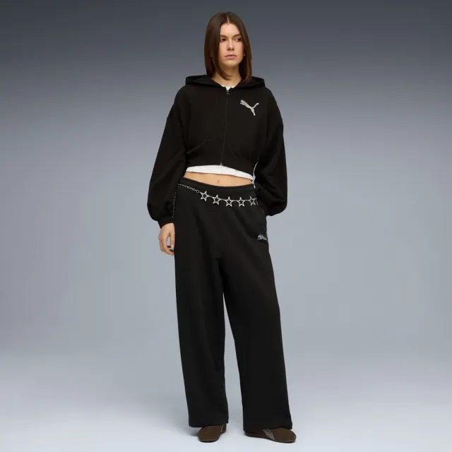 【PUMA】長褲 女 運動褲 寬鬆 ESS 黑 63456701