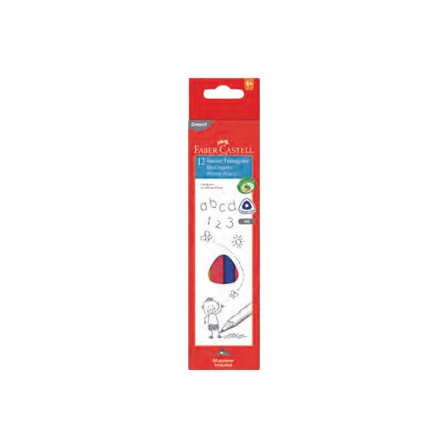 【Faber-Castell】輝柏 2B大三角鉛筆 12支入＋削筆器 /組 116527