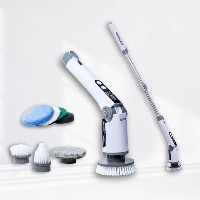 【GOOFINDS 谷凡】「IPX8全防水」電動清潔刷PRO(GH203/ 5段轉速/ 泡沫噴灑/ 刷地板/ 刷浴室)