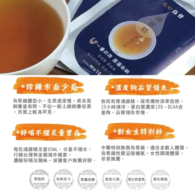 【RealShop】牧田MU10 烏骨滴雞精禮盒 60ml×8入×2盒(共16包)另有白沙屯媽祖授權禮盒
