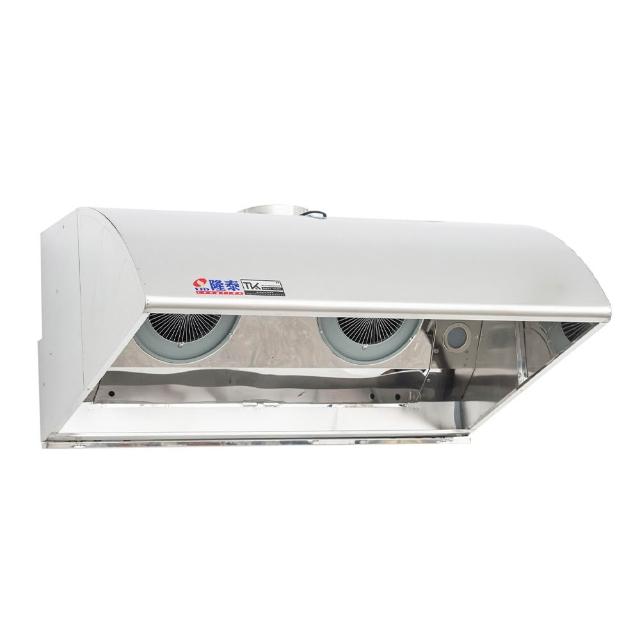 隆泰牌 R123-S 是一款123公分深罩擾流式商業用雙馬達抽油煙機，配備導煙擾流板提升排煙效率，直立式近距離吸煙設計，適合專業廚房使用。提供無安裝服務，僅限北北基地區配送。南紡購物中心熱賣，專業商業抽油煙機首選，全面提升廚房清潔效率，讓您的廚房環境更舒適乾淨！