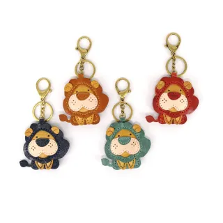 【LouiseC.】Tree House 植鞣革牛皮獅子-時來運轉包包鑰匙真皮掛飾-4色(GK0010)
