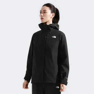 【The North Face】北面女款黑色DryVent防水透氣抓絨內裡三合一外套｜8CK3JK3