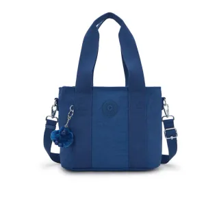 【KIPLING官方旗艦館】休閒藍手提肩背托特包-MINTA M UP