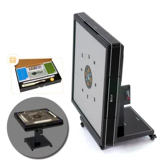 【商密特】T650輔助照明進化版 過山電動麻將桌 折疊款(玻璃鏡面系列 琉璃黑)