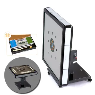 【商密特】T650輔助照明進化版 過山電動麻將桌 折疊款(玻璃鏡面系列 琉璃白)