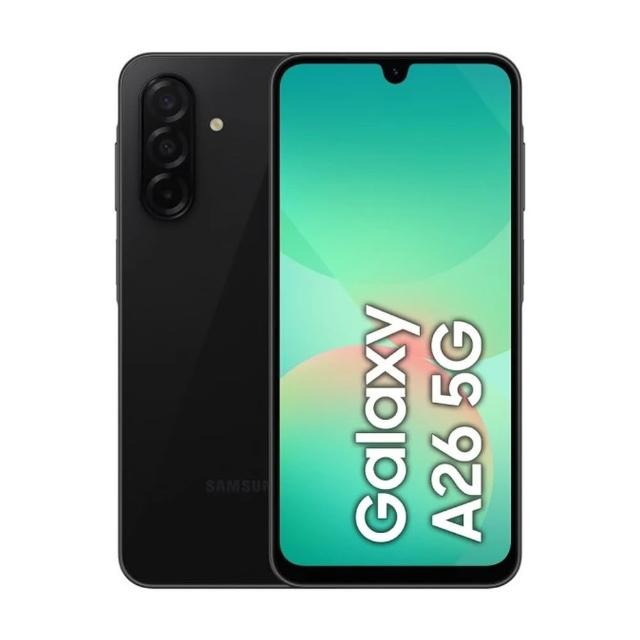 SAMSUNG三星 Galaxy A26 搭載6.7吋FHD+解析度(1080 x 2340)超大螢幕，提供細膩視覺體驗。Exynos 1380八核心處理器(最高2.4GHz)，搭配8GB RAM與128GB儲存空間，流暢執行Android系統。後置5000萬畫素主相機+800萬畫素超廣角+200萬畫素微距，前置1300萬畫素自拍鏡頭，捕捉高品質影像。5000mAh大容量電池，支援長效續航，IP67防水防塵設計，適合戶外使用。支援5G全頻段、雙卡雙待、藍芽與多種影片格式播放。顏色選擇：度假綠、深潛黑、浪花白。標準配備C to C充電線、退卡針與快速入門指南。詳細規格請參考SAMSUNG官網。