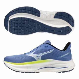 【MIZUNO 美津濃】慢跑鞋 女鞋 運動鞋 緩震 4E超寬楦 INSPIRE 藍白黃 J1GD264521