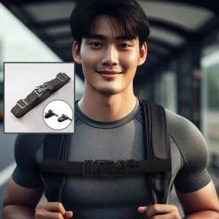 【BONum 博紐】升級版可定位背包減壓磁吸快拆胸前扣帶(背帶 胸帶 人體工學 減壓 登山)
