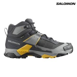 【salomon】X ULTRA 5 MID GORE-TEX 男款 中筒登山鞋 瀝灰/石碑灰/辣芥黃