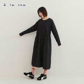 【a la sha】假兩件式長袖洋裝