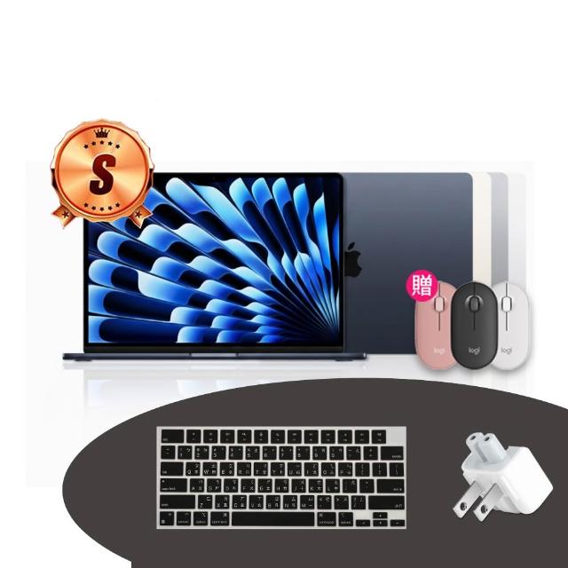 【Apple】無線滑鼠★S級福利品 MacBook Air 13.6吋 M3 晶片 8核心CPU 與 8核心GPU 16G 256G SSD(國際版官方