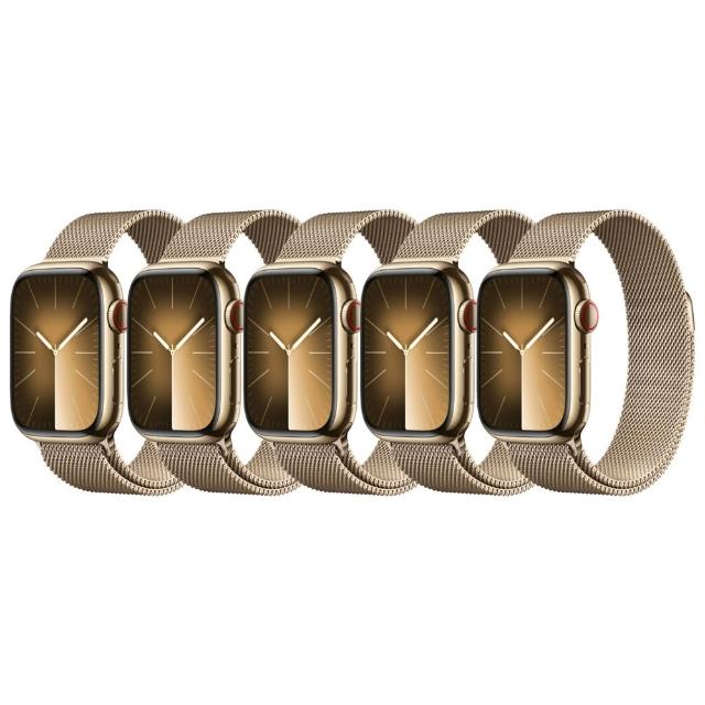 尾牙禮品採購5入組 【Apple】Apple Watch S9 LTE 41mm(不鏽鋼錶殼搭配米蘭錶帶)