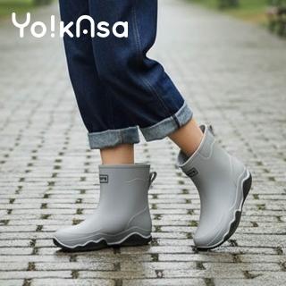 【Yo!kAsa】時尚中筒雨鞋 男款 一雙入 (三色任選)
