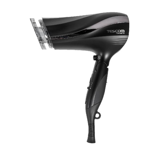 【TESCOM】TESCOM 防靜電負離子大風量渦流吹風機 TID2200TW(尊爵黑)