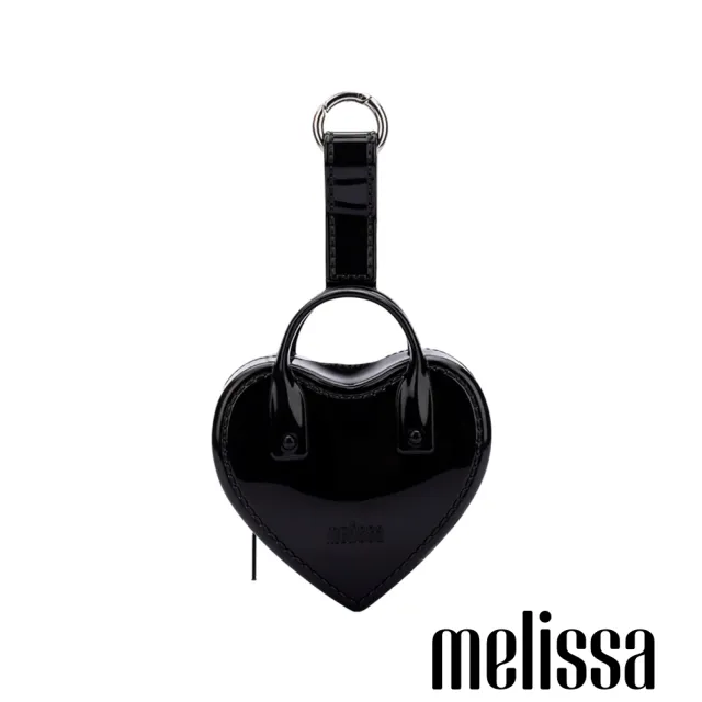 【Melissa】雙11 素面愛心造型耳機包(黑色) 防潑水