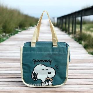 【SNOOPY 史努比】-歡樂史努比-拉鍊式保溫手提袋/便當/飲料兩用