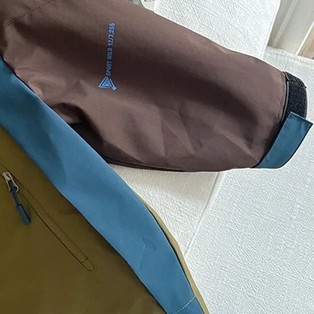 【橘魔法】大地拚色山系風衣外套 男童 女童 兒童 童裝 衝鋒衣 風衣 防潑水 防風 長袖 連帽外套